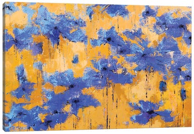Blue Flowers Canvas Art Print - Olena Bogatska