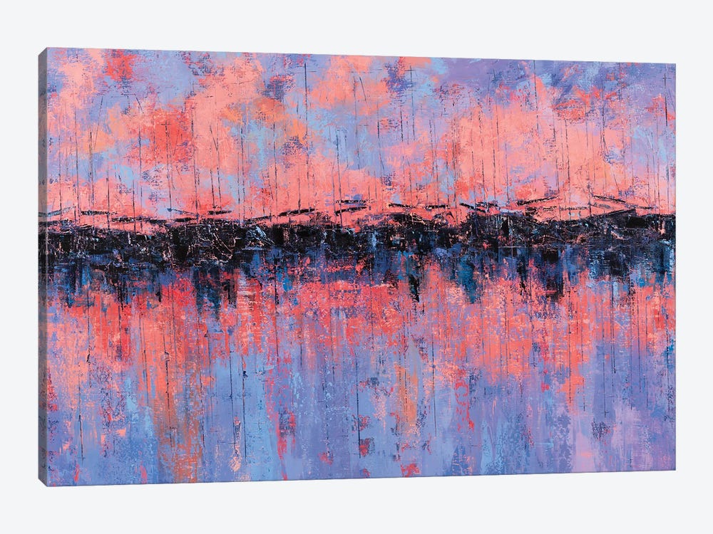 Dock Sunset by Olena Bogatska 1-piece Art Print