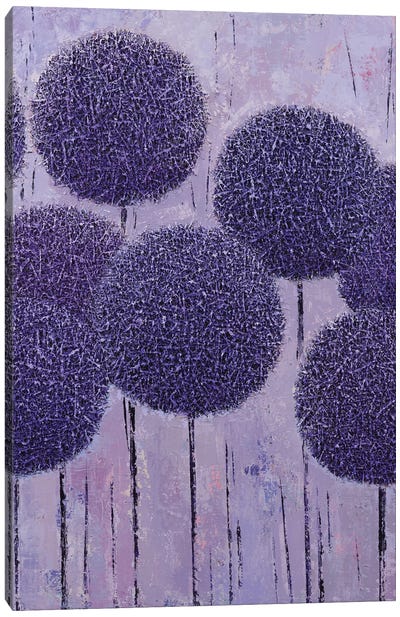 Garden Geometry 2021 II Canvas Art Print - Purple Abstract Art