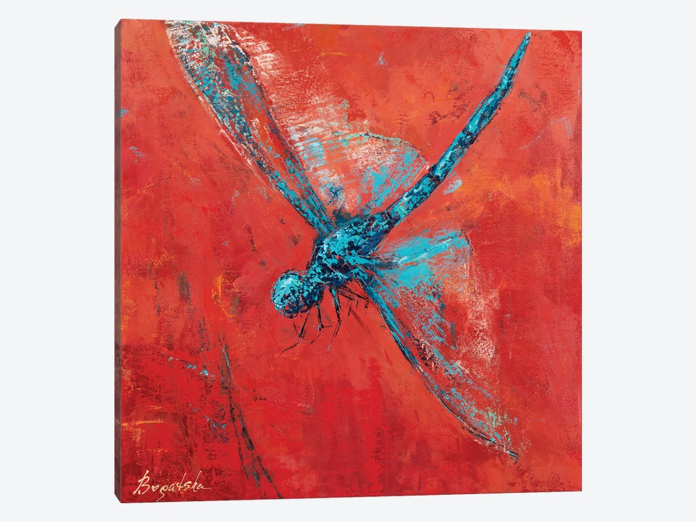 Blue Dragonfly III by Olena Bogatska 1-piece Canvas Art