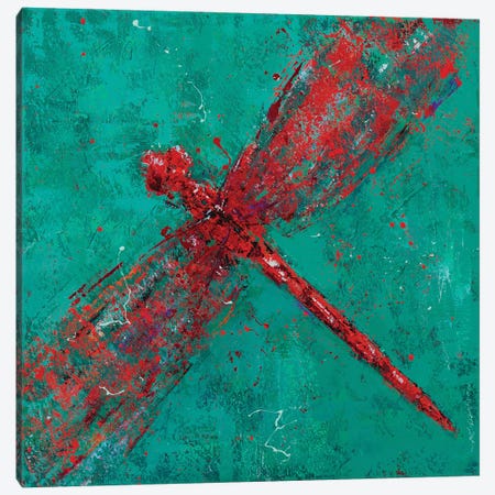 Red Dragonfly VI Canvas Print #OBO155} by Olena Bogatska Art Print