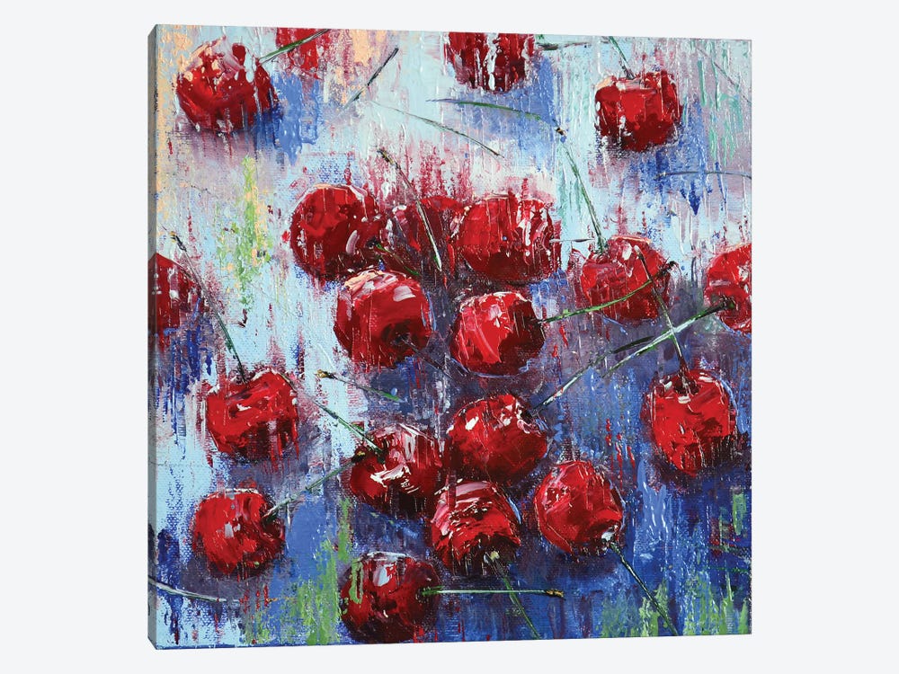 Cherry I by Olena Bogatska 1-piece Canvas Art