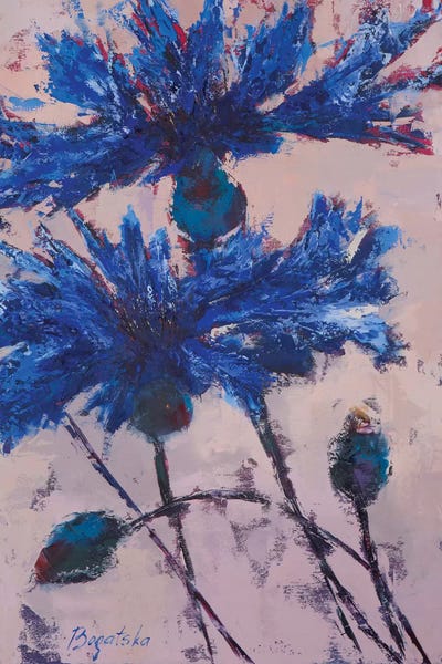 Cornflowers III by Olena Bogatska framed canvas print