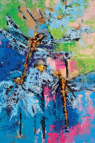 Drgaonflies by Olena Bogatska framed canvas print