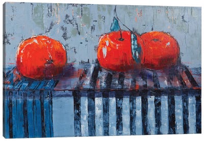 Fruits And Stripes Canvas Art Print - Olena Bogatska