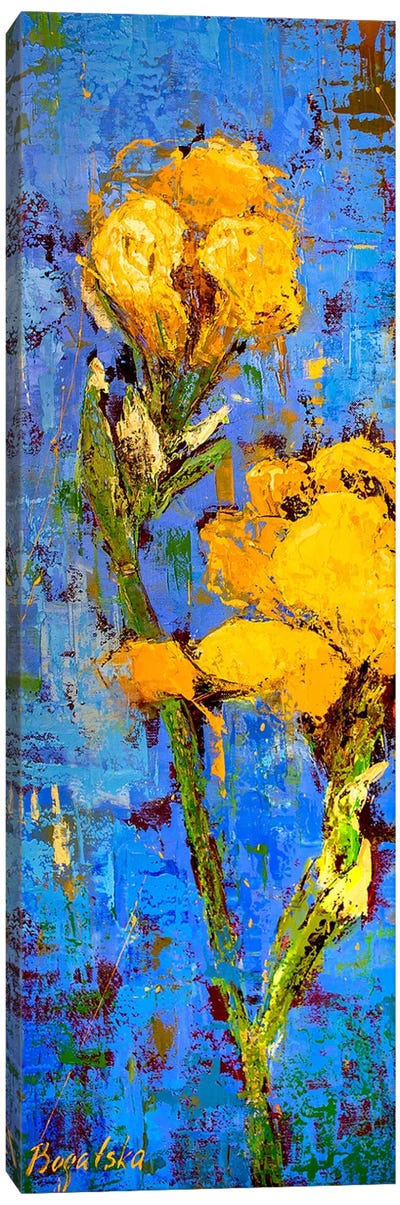 Gold Iris Canvas Art Print - Iris Art