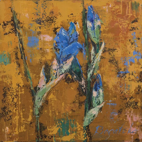 Irises: Iris Small II by Olena Bogatska