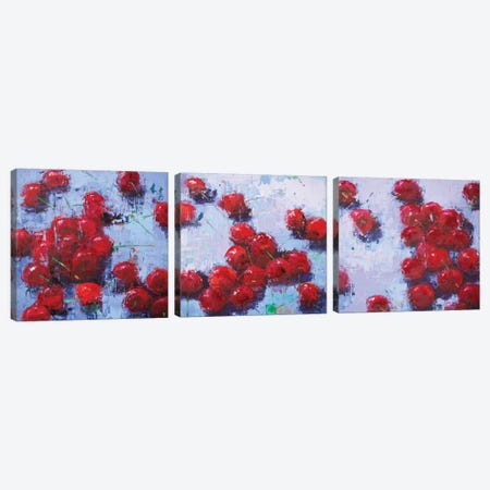 Cherry Triptych Canvas Print Set #OBO3HSET001} by Olena Bogatska Canvas Art Print