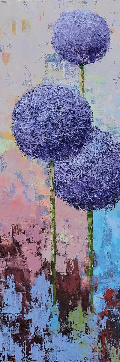 Allium II by Olena Bogatska framed canvas print