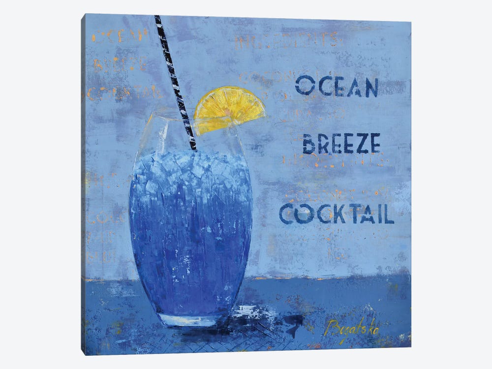 Ocean Breeze Cocktail by Olena Bogatska 1-piece Canvas Print