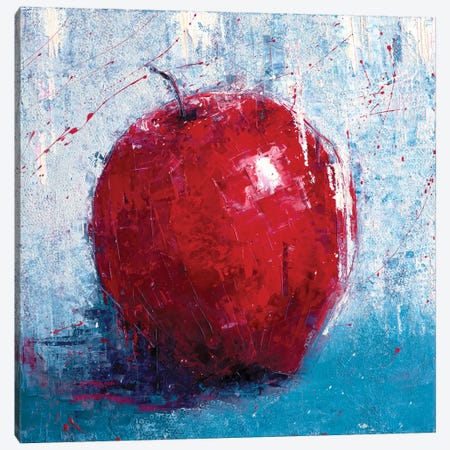 Red Apple Canvas Print #OBO59} by Olena Bogatska Art Print