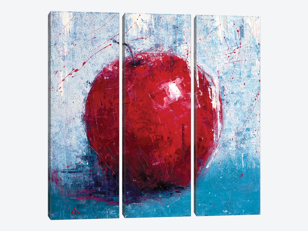 Red Apple by Olena Bogatska 3-piece Canvas Art