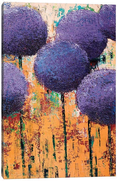 Allium III Canvas Art Print - Pantone 2022 Very Peri