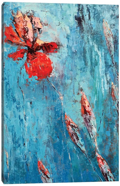 Red Iris I Canvas Art Print - Olena Bogatska