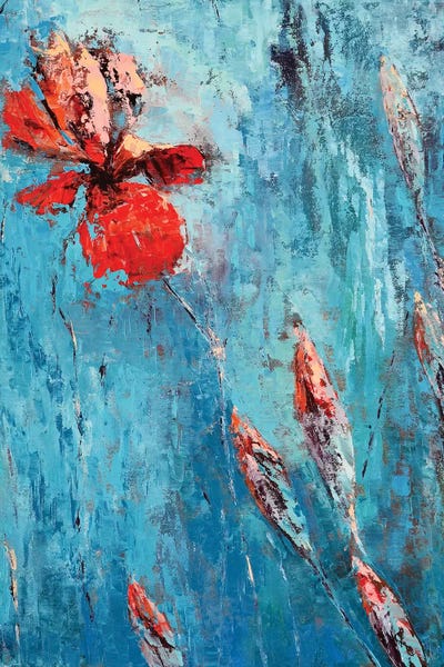 Irises: Red Iris I by Olena Bogatska