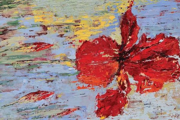 Irises: Red Iris II by Olena Bogatska