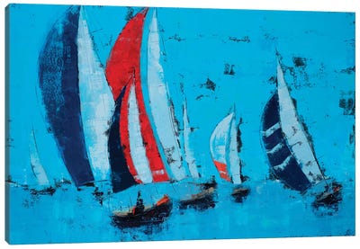 Sail Race Canvas Art Print - Olena Bogatska
