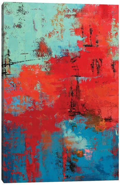 Abstract IX Canvas Art Print - Red Abstract Art