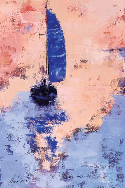 Blue Sail by Olena Bogatska framed canvas print