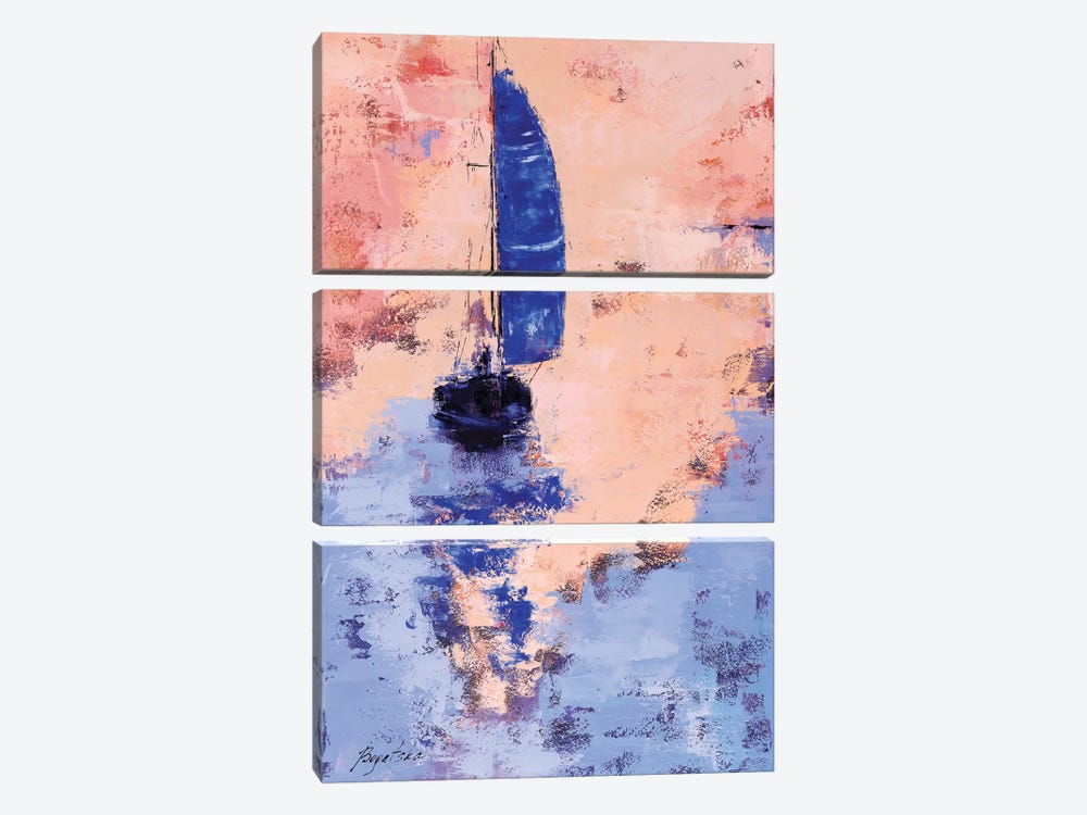 Blue Sail by Olena Bogatska 3-piece Art Print