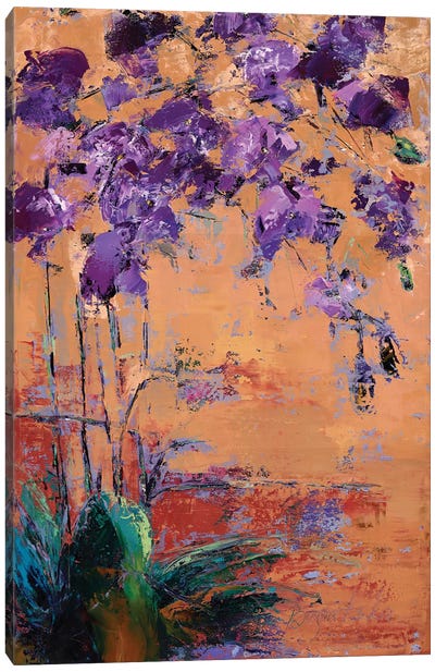 Purple Orchid Canvas Art Print - Orchid Art