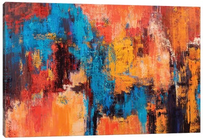 Abstract #15 Canvas Art Print - Fire & Ice