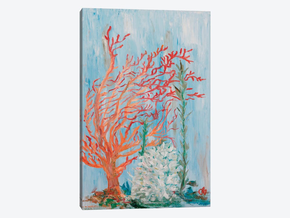 Painterly Coral I by Olivia Brewington 1-piece Canvas Wall Art