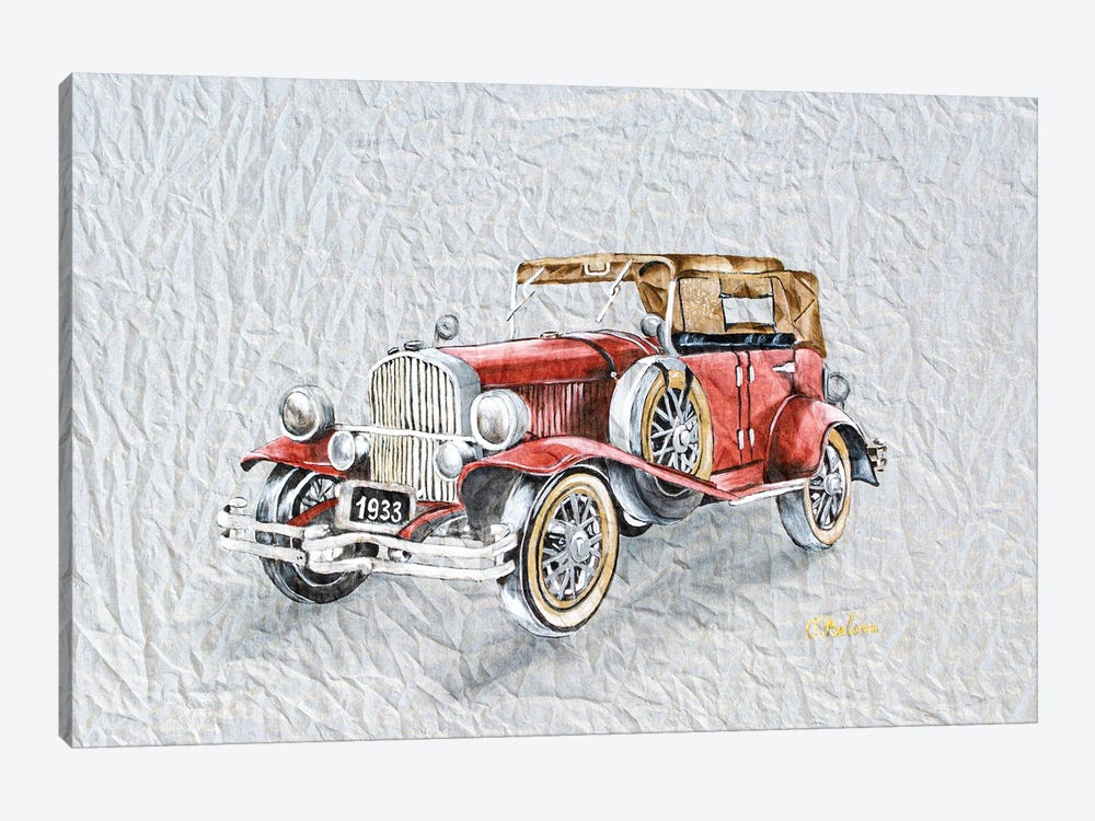 Red Car by Olga Belova 1-piece Canvas Print