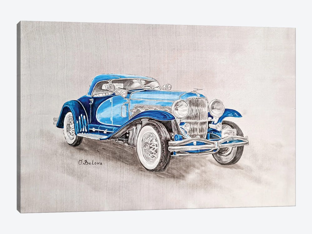 Blue Car II by Olga Belova 1-piece Canvas Art