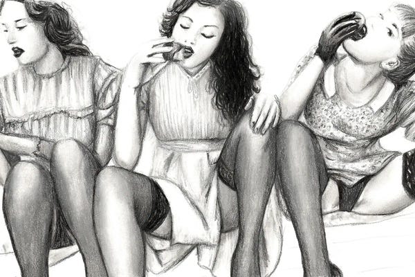 Black & White Drawings & Illustrations: Playtime by OliviaArt