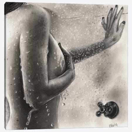The Shower Canvas Print #OCG49} by OliviaArt Art Print