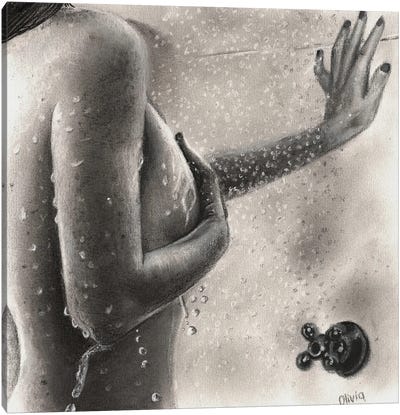 The Shower Canvas Art Print - OliviaArt