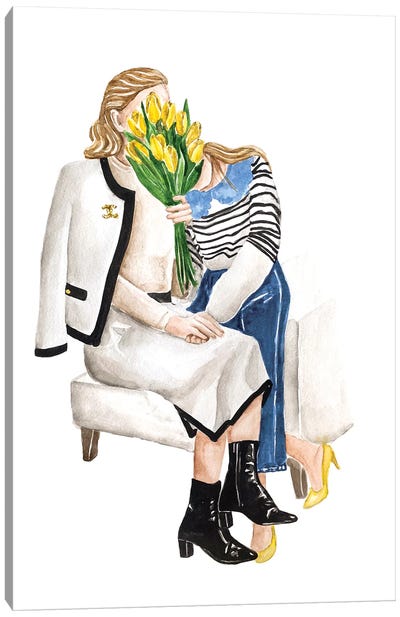 Mother And Daughter Canvas Art Print - Body Language