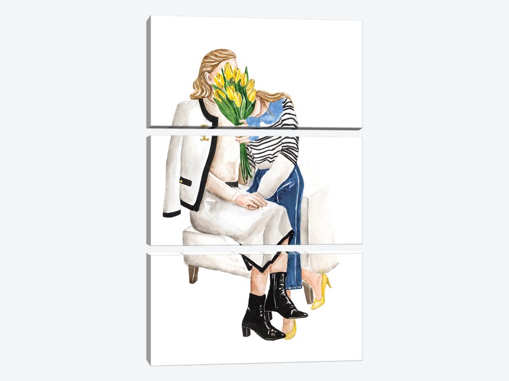 Mother And Daughter by Olga Crée 3-piece Art Print