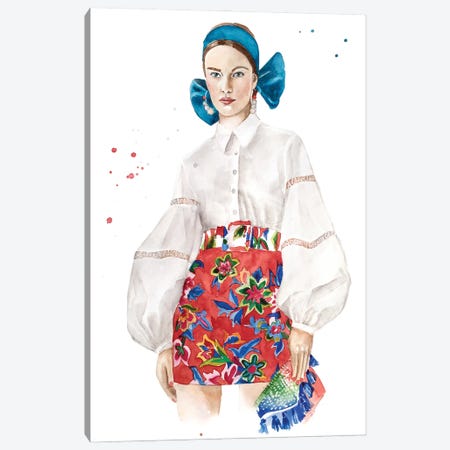 Couture Fashion Illustration Canvas Print #OCR121} by Olga Crée Art Print
