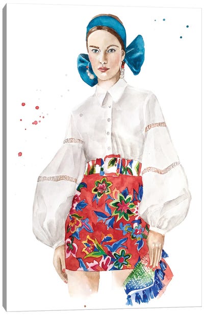 Couture Fashion Illustration Canvas Art Print - Olga Crée