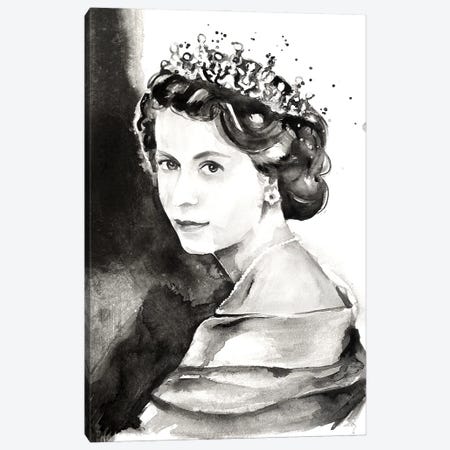In Memory Of Her Majesty Queen Elizabeth II Canvas Print #OCR131} by Olga Crée Canvas Art