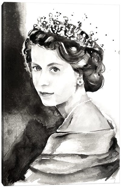 In Memory Of Her Majesty Queen Elizabeth II Canvas Art Print - Olga Crée