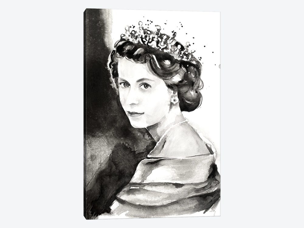 In Memory Of Her Majesty Queen Elizabeth II by Olga Crée 1-piece Canvas Art Print