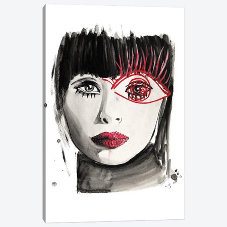 60s Eye Fashion Canvas Print #OCR1} by Olga Crée Art Print