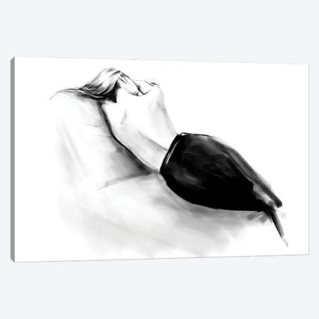 Elegant Woman Silhouette Canvas Print #OCR22} by Olga Crée Canvas Artwork
