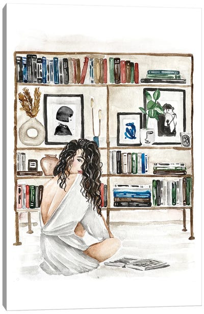 Everyone Needs A Home Library Canvas Art Print - Olga Crée