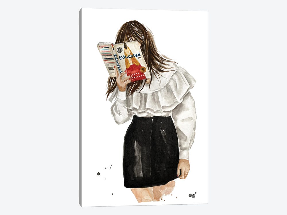 Educated Book by Olga Crée 1-piece Canvas Print