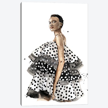 Woman In The Polka Dots Dress Canvas Print #OCR27} by Olga Crée Canvas Art Print
