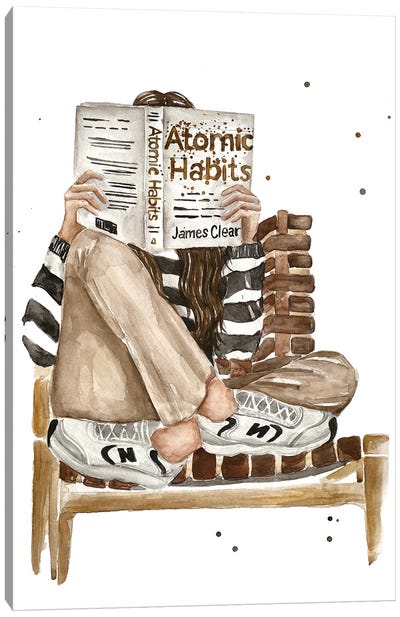 Improving Every Day With «Atomic Habits» By James Clear Canvas Art Print - Olga Crée
