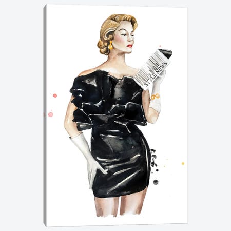 Style News And Retro Vibes Canvas Print #OCR58} by Olga Crée Art Print
