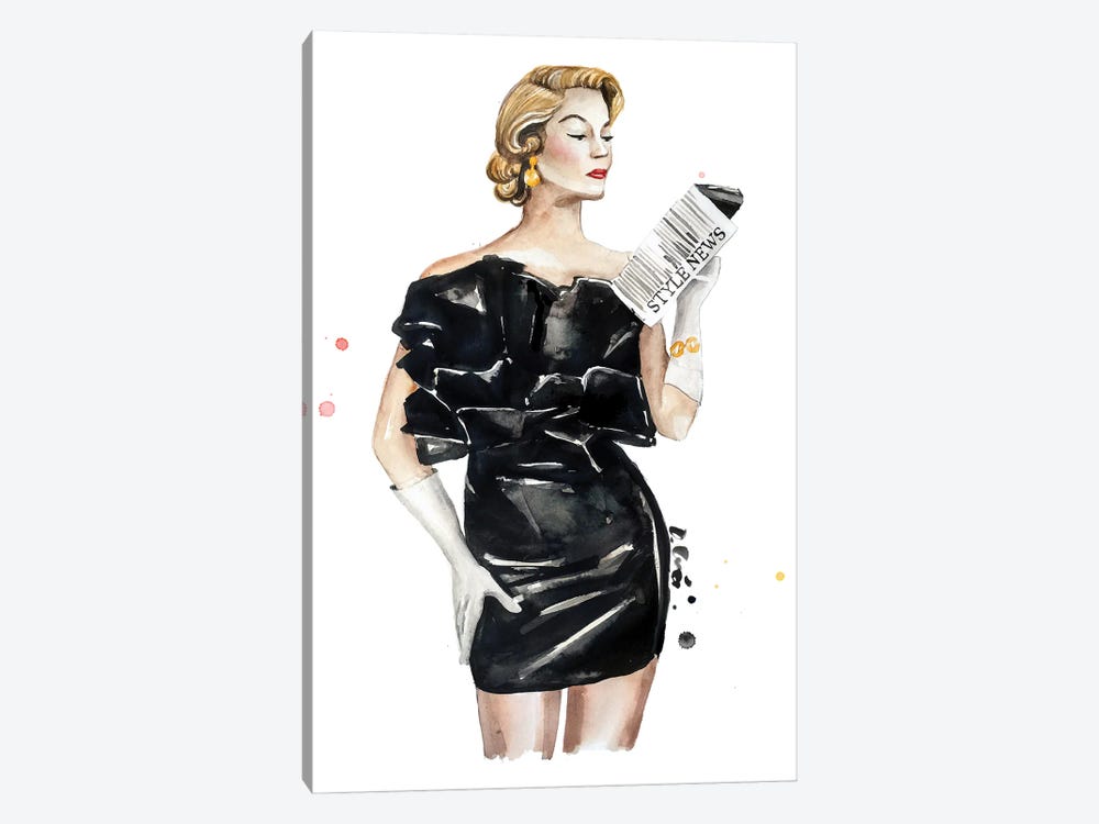 Style News And Retro Vibes by Olga Crée 1-piece Canvas Art Print