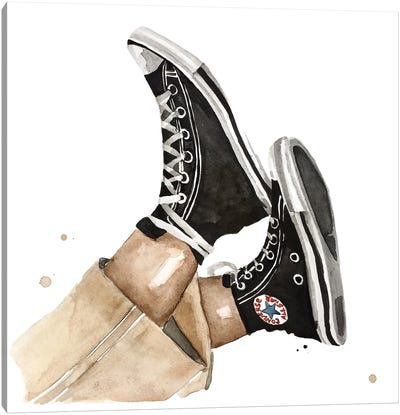 Iconic Converse Sneakers Canvas Art Print - Olga Crée