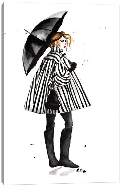 Nyc Rain Canvas Art Print - Olga Crée