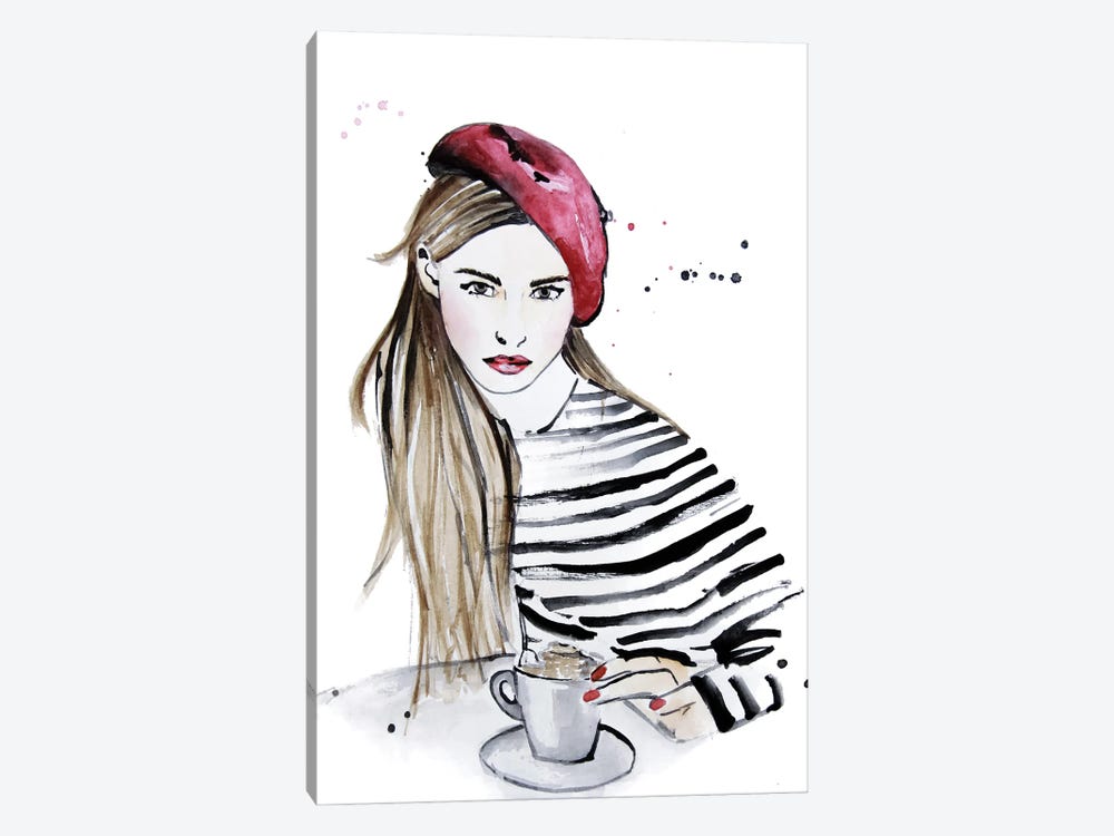 Afternoon Coffee In Paris by Olga Crée 1-piece Art Print
